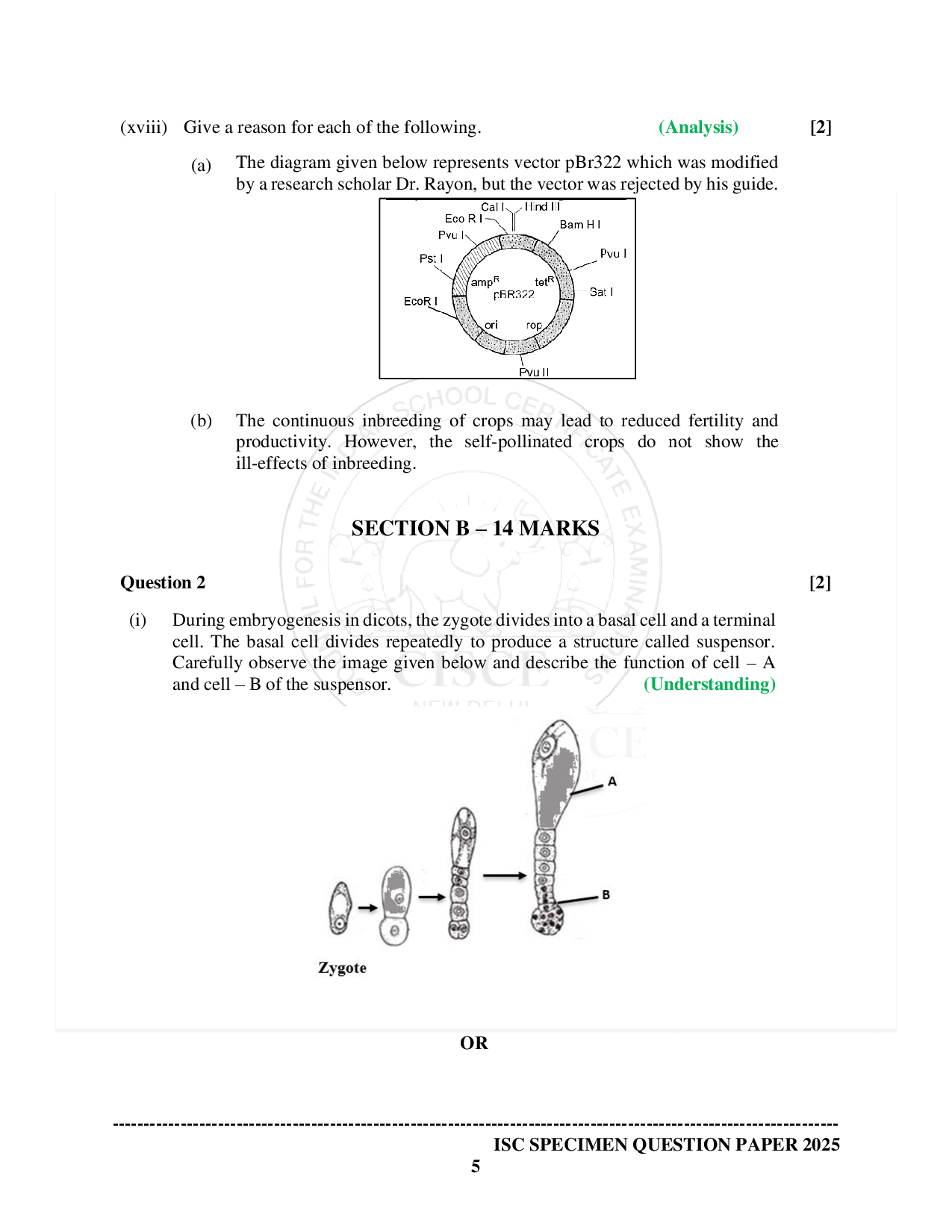 ISE Sample paper for Biology