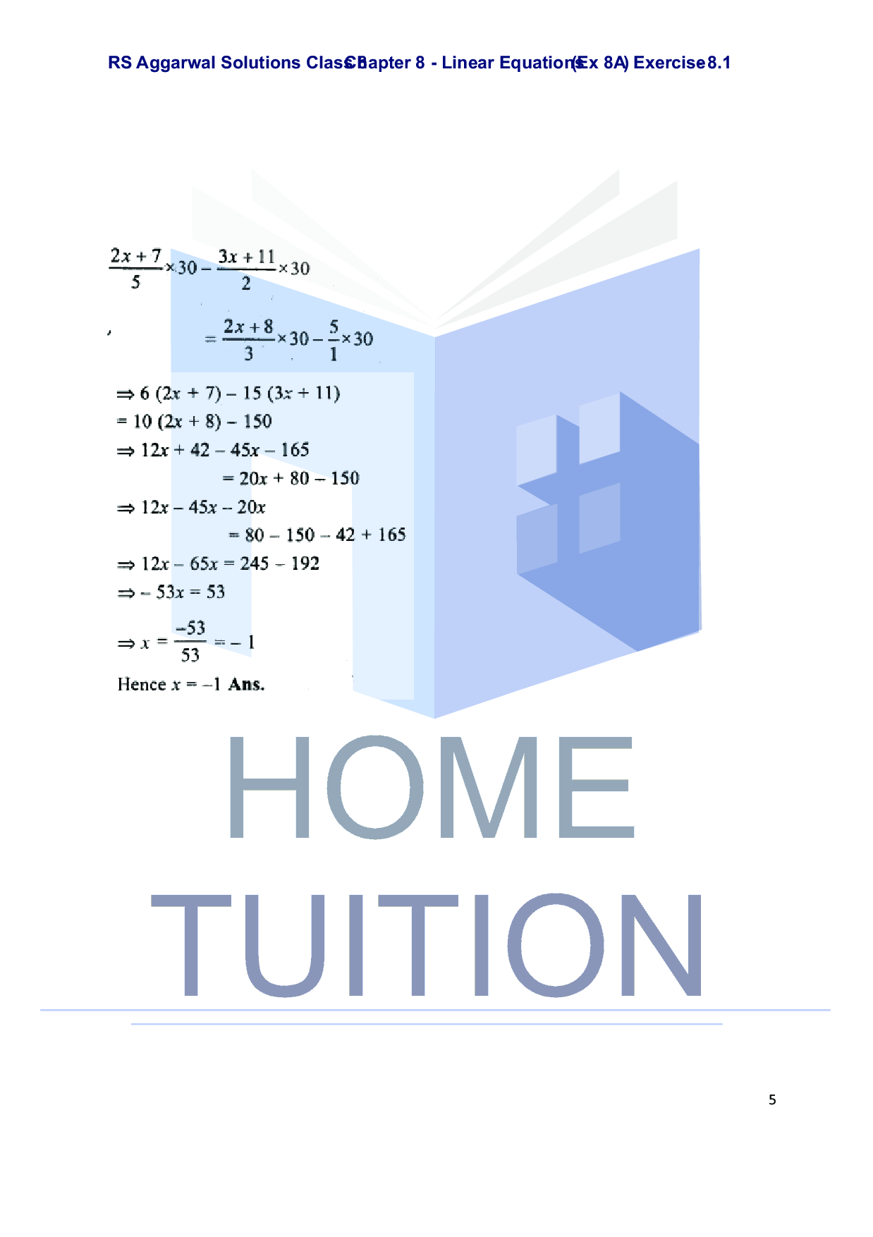 Chapter-8 Linear Equations