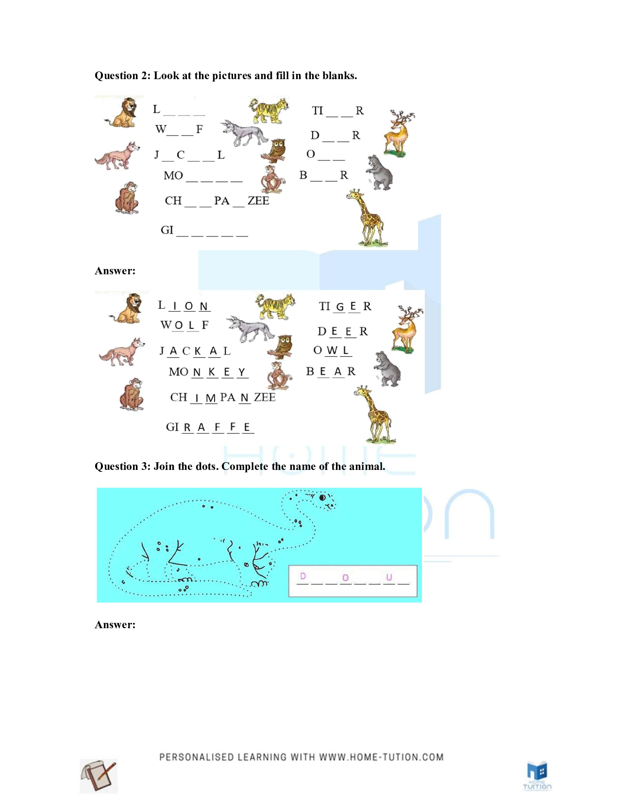 NCERT Solutions for Class 2 English Zoo Manners