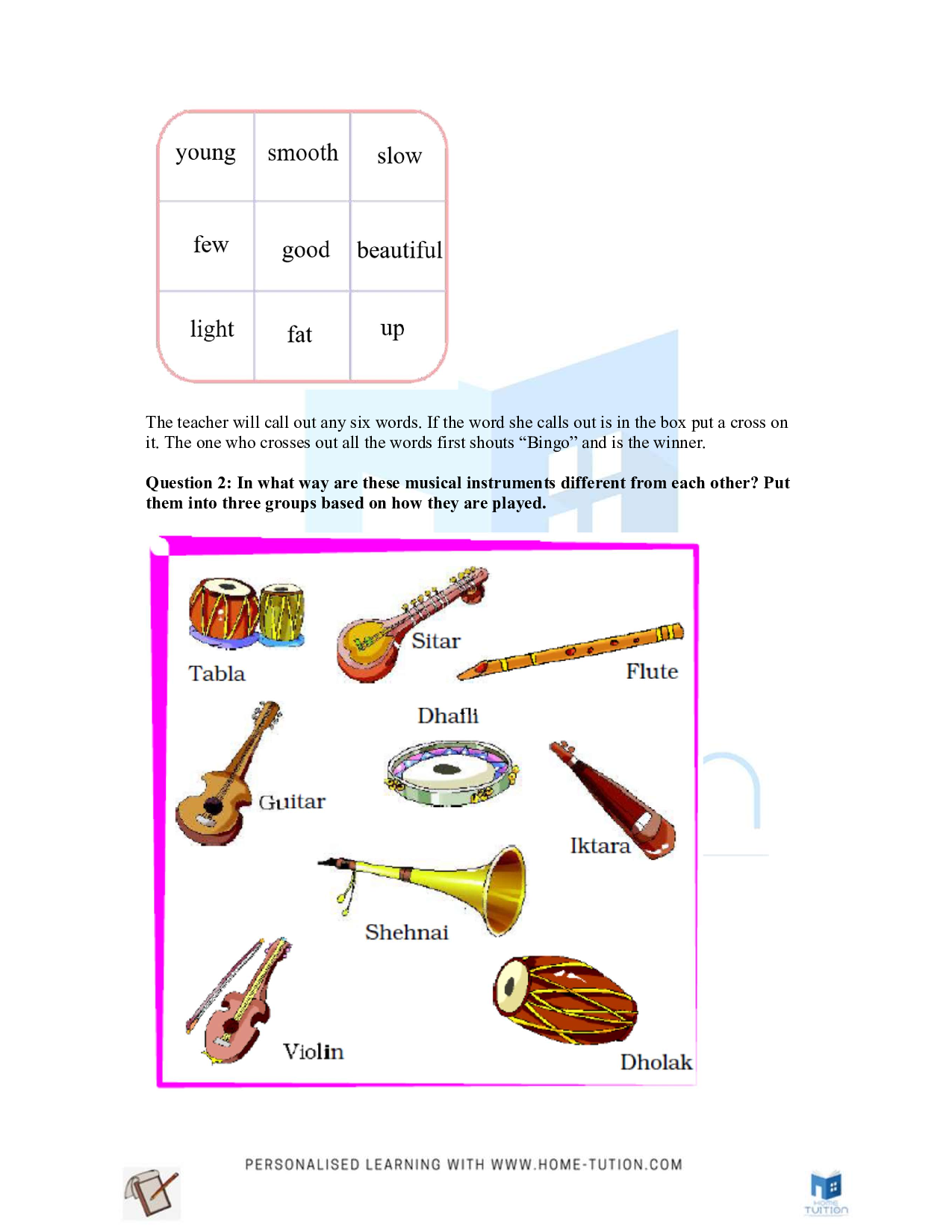 NCERT Solutions for Class 2 English The Mumbai Musicians