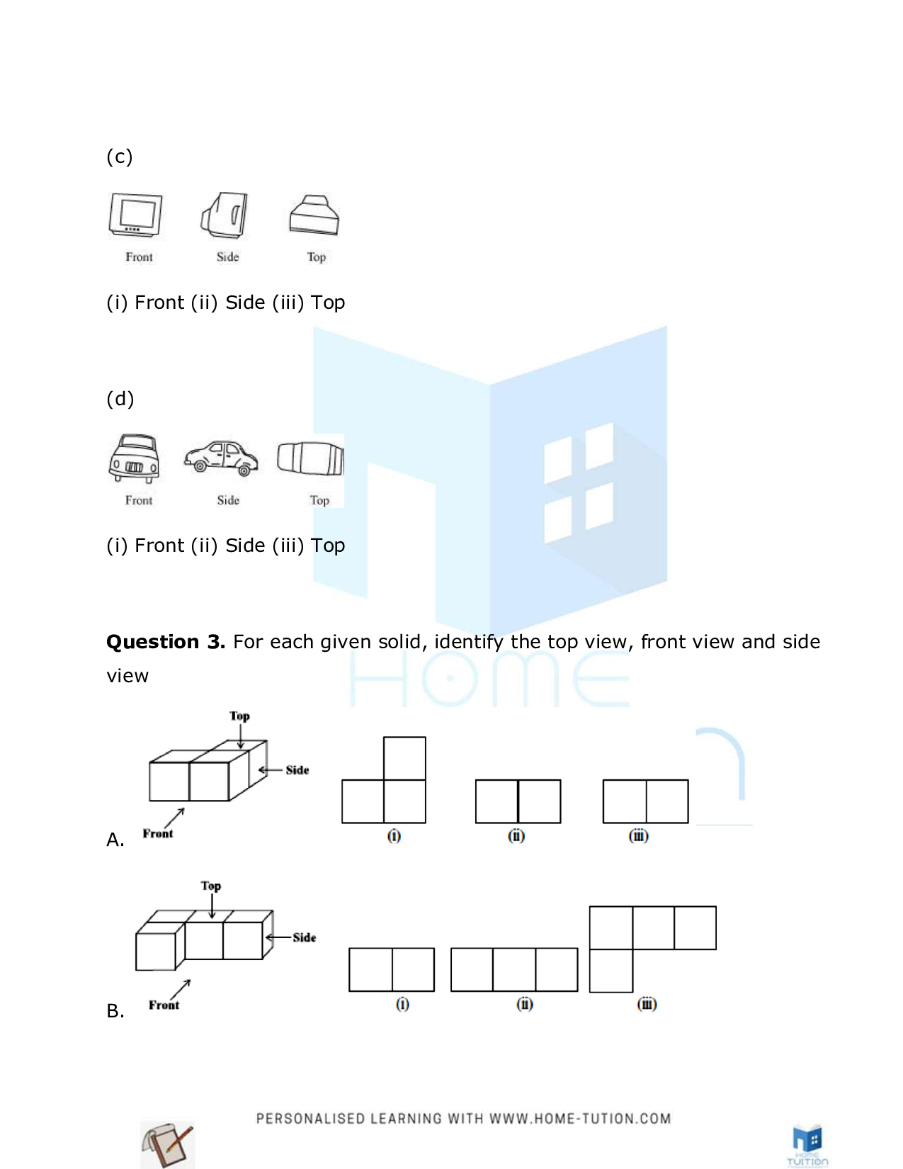 Class 8 Maths Chapter 10 Visualizing Solid Shapes