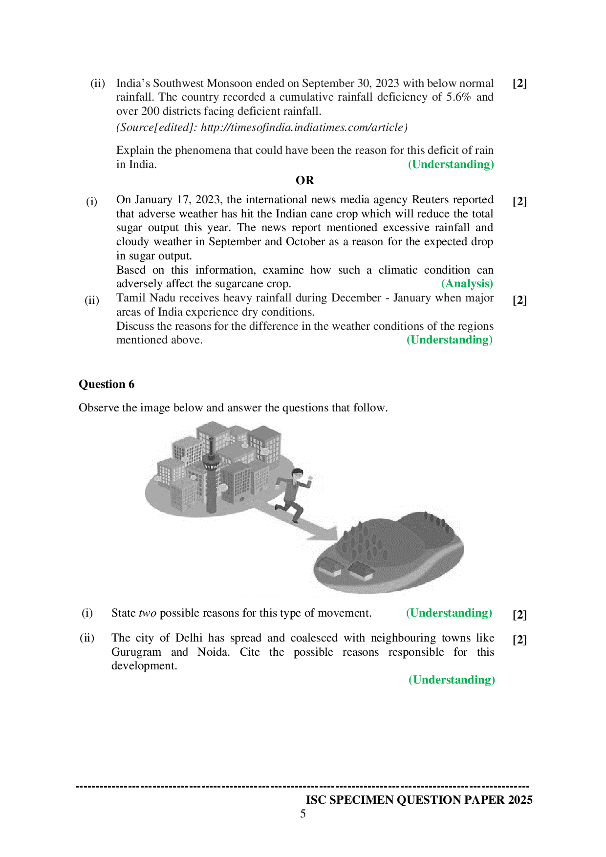 ISE Sample paper for Geography