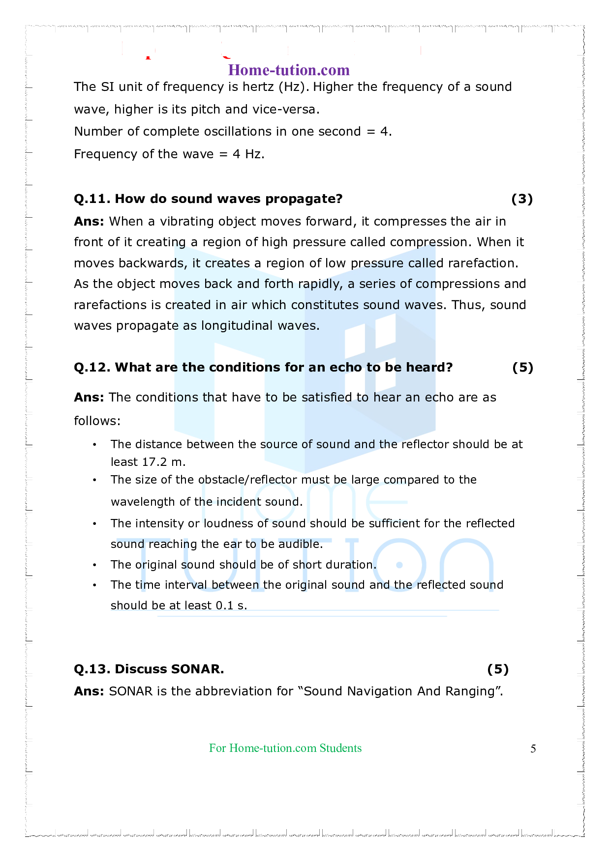 important-questions-for-class-9-science-chapter-12-sound-with-solutions