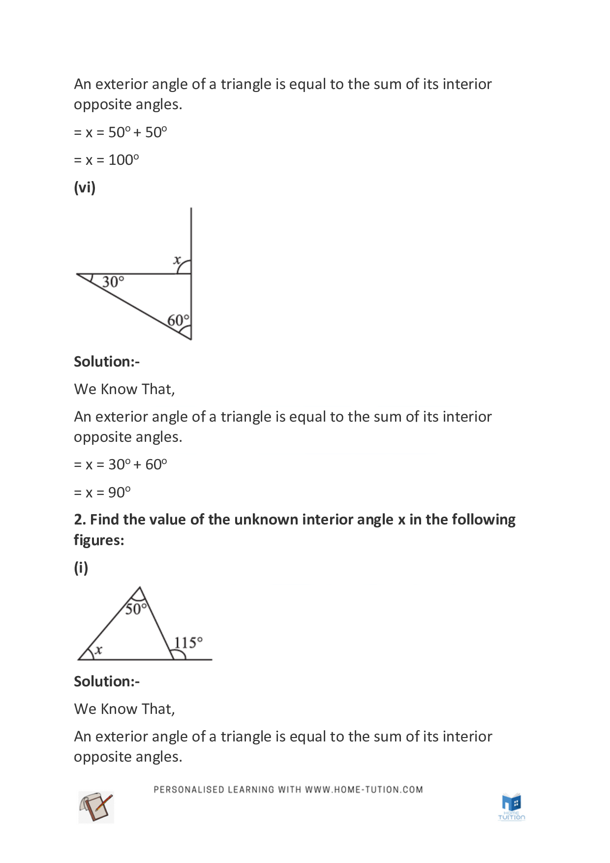 Class 7 Maths Chapter 6 The Triangle and its Properties