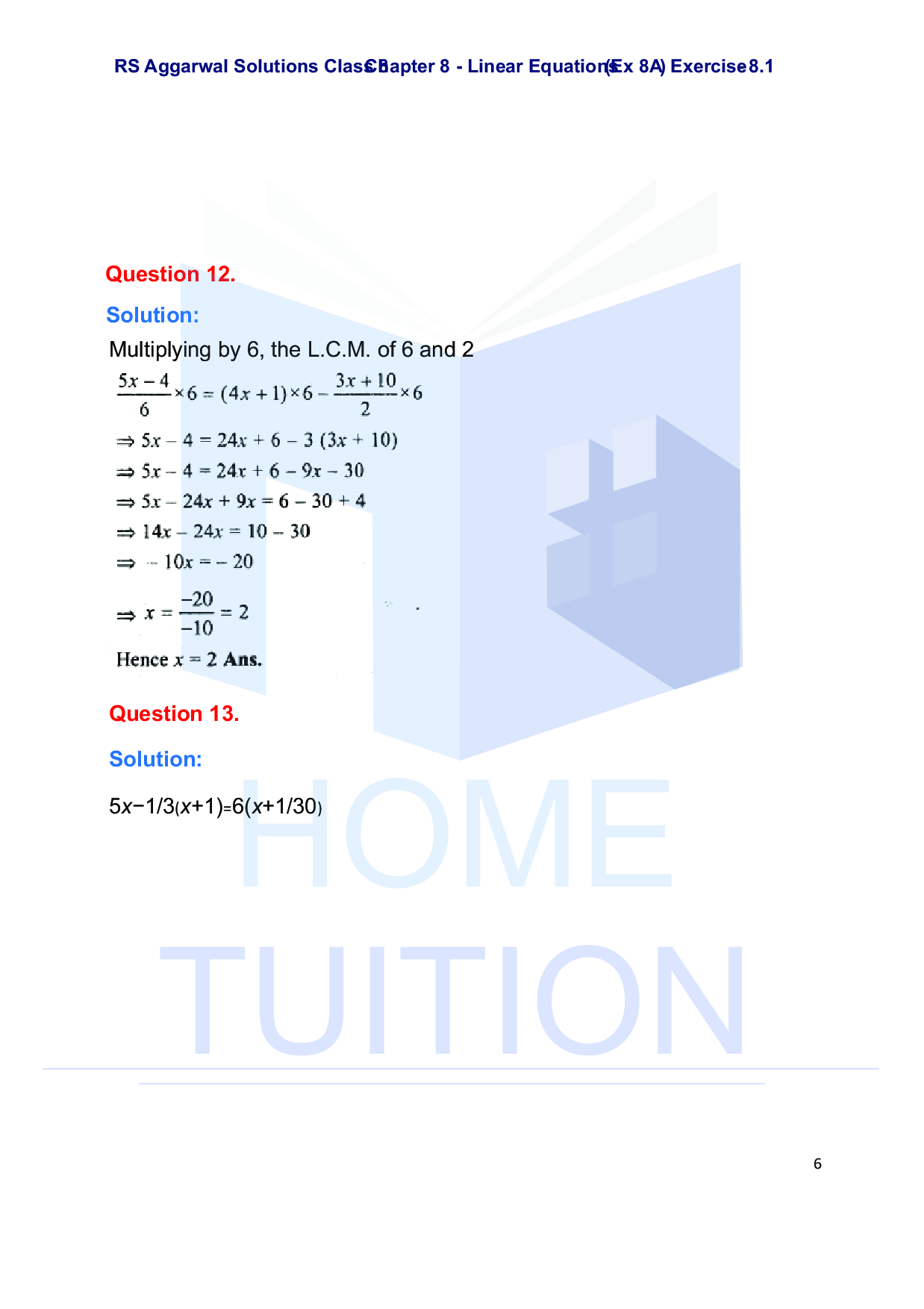 Chapter-8 Linear Equations