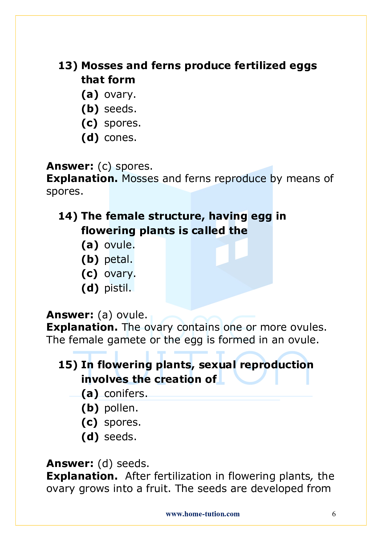 Chapter 12 Reproduction in Plants