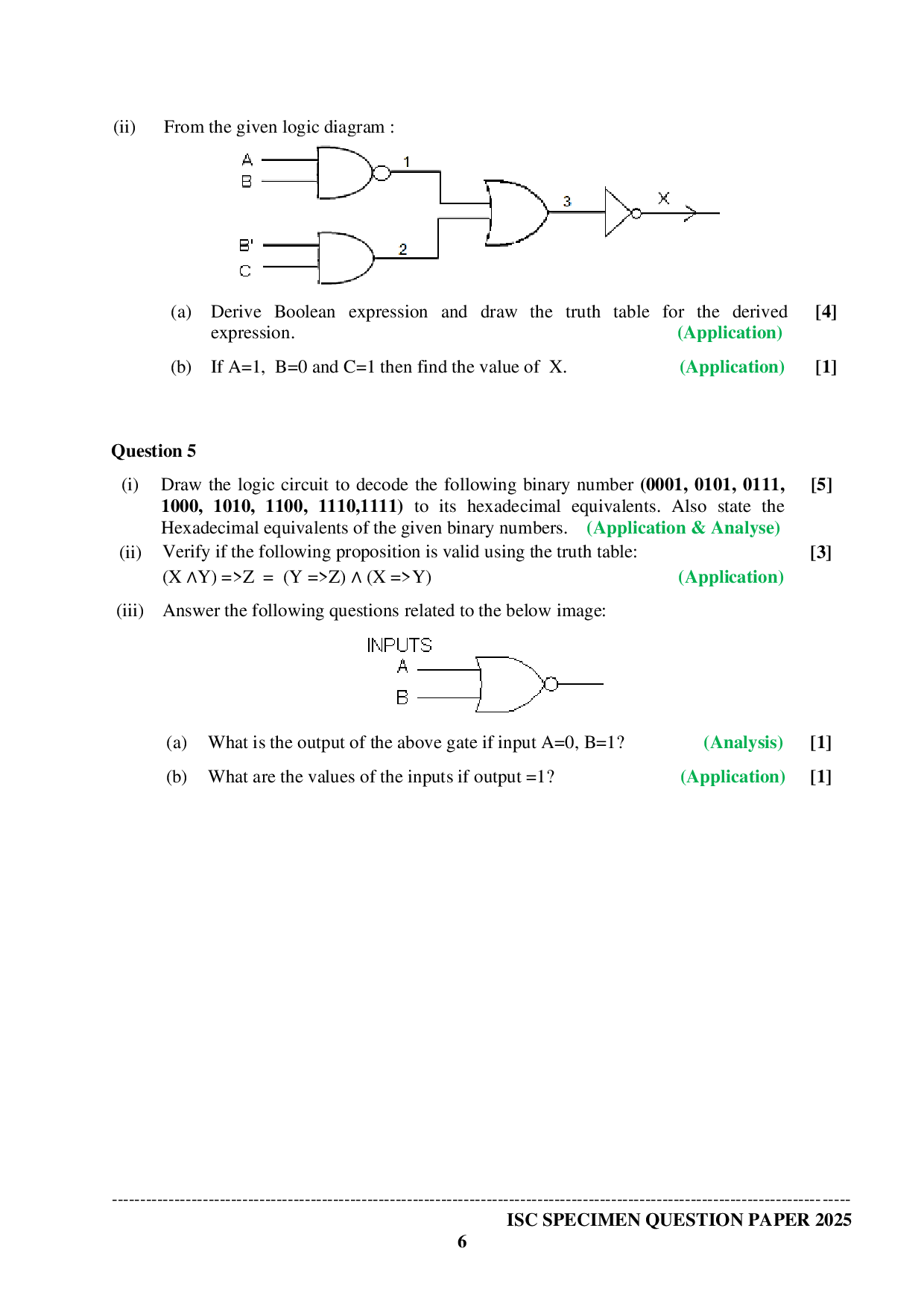 ISE Sample paper for Computer Science