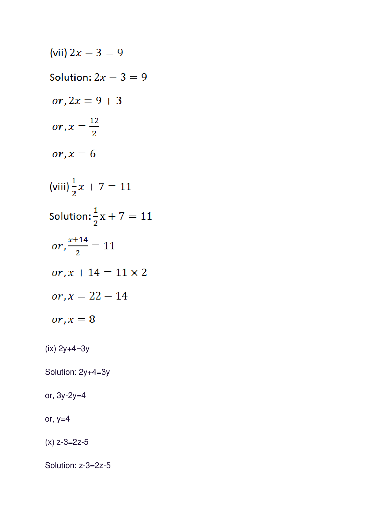 Chapter-9 Linear Equations in One Variable