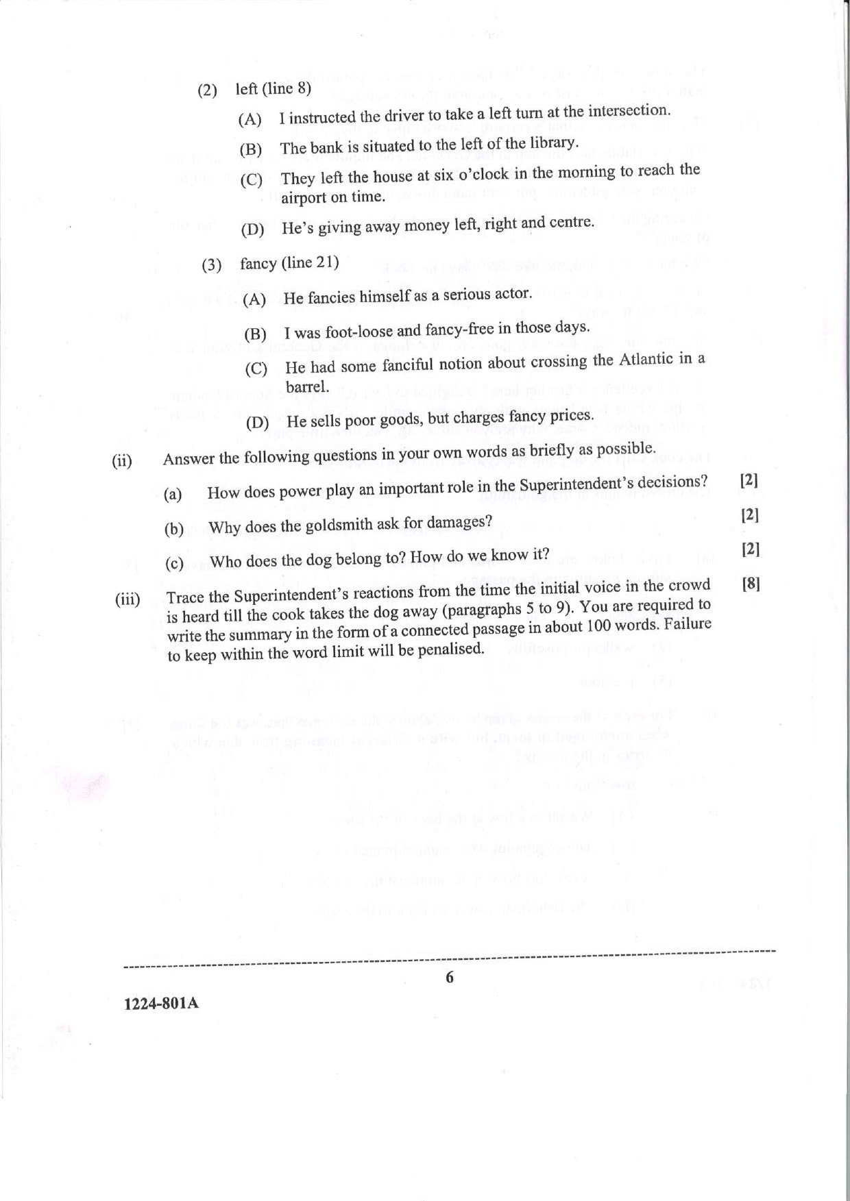 ISC Class 12 Previous Year Question