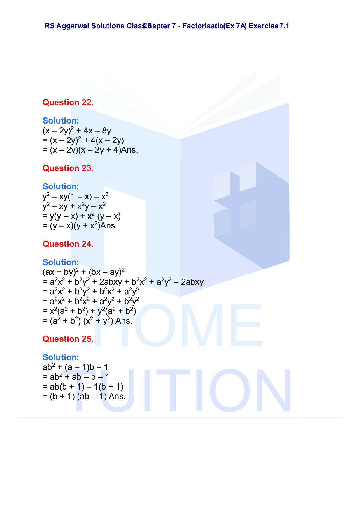 Chapter-7 Factorisation