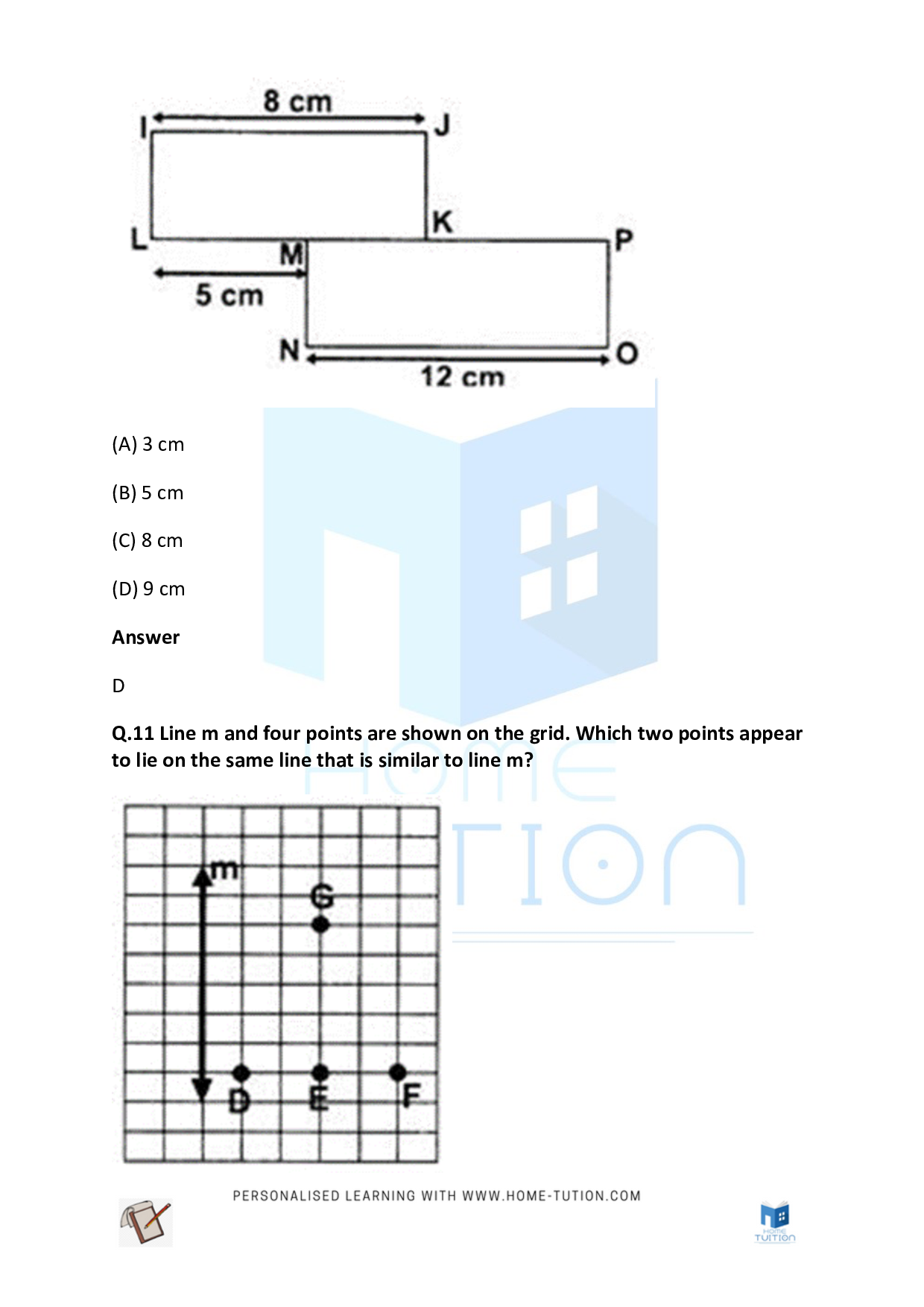 CBSE (NCERT) Class 4 Maths Geometry Worksheet Questions with Answers 