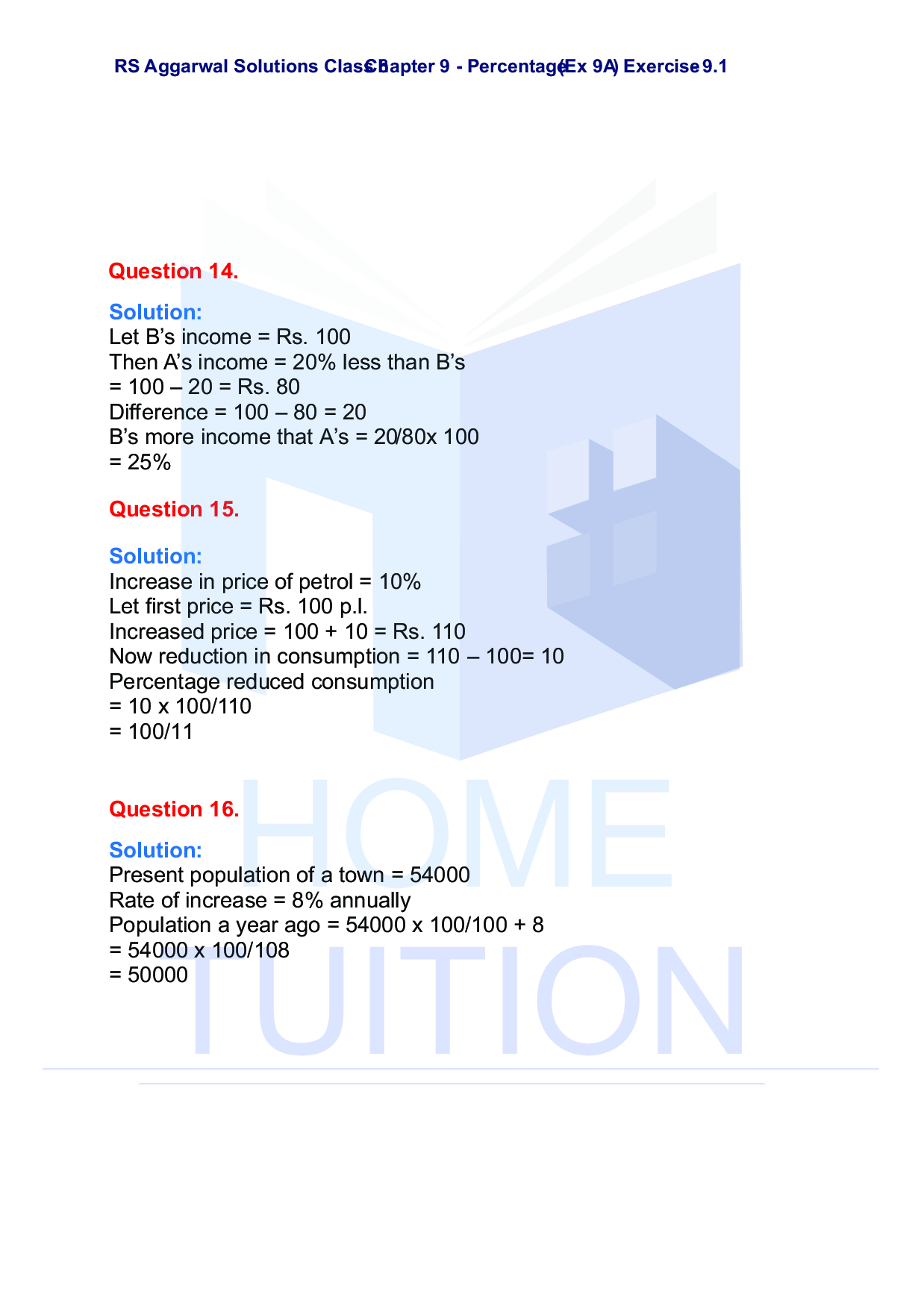 Chapter-9 Percentage