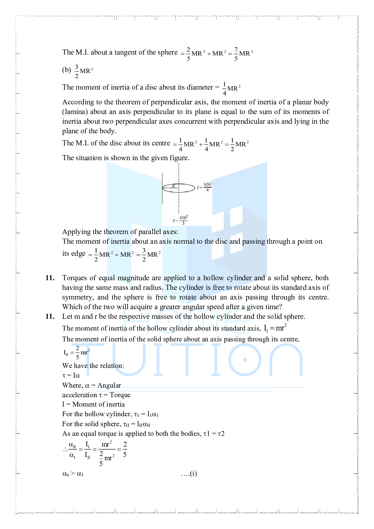 Chapter 7 System of Particles and Rotational Motion