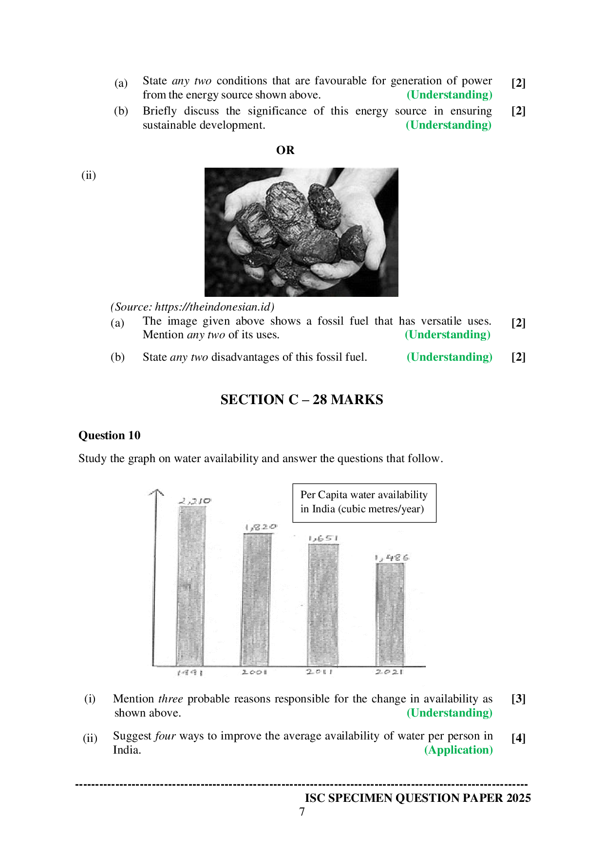 ISE Sample paper for Geography