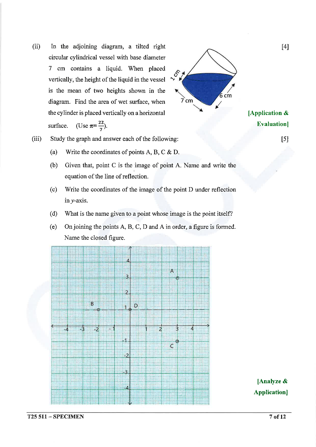 ICSE Board Sample Paper for class 10 Maths