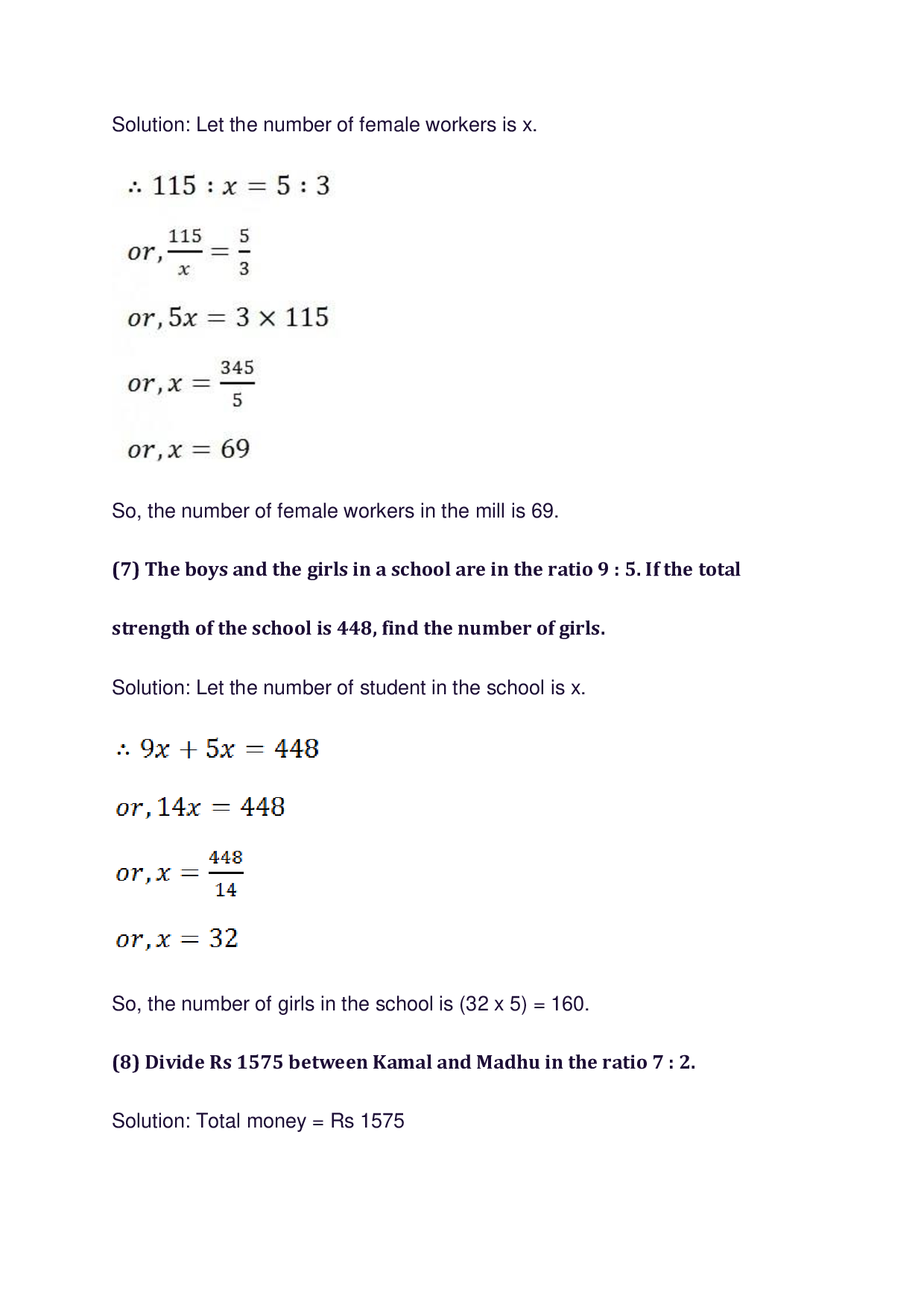 Chapter-10 Ratio, Proportion and Unitary Method