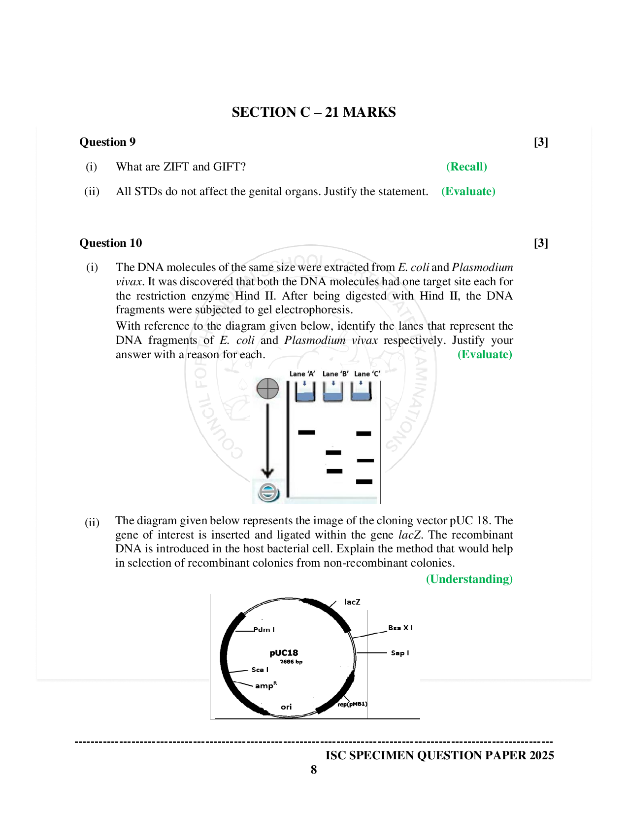 ISE Sample paper for Biology