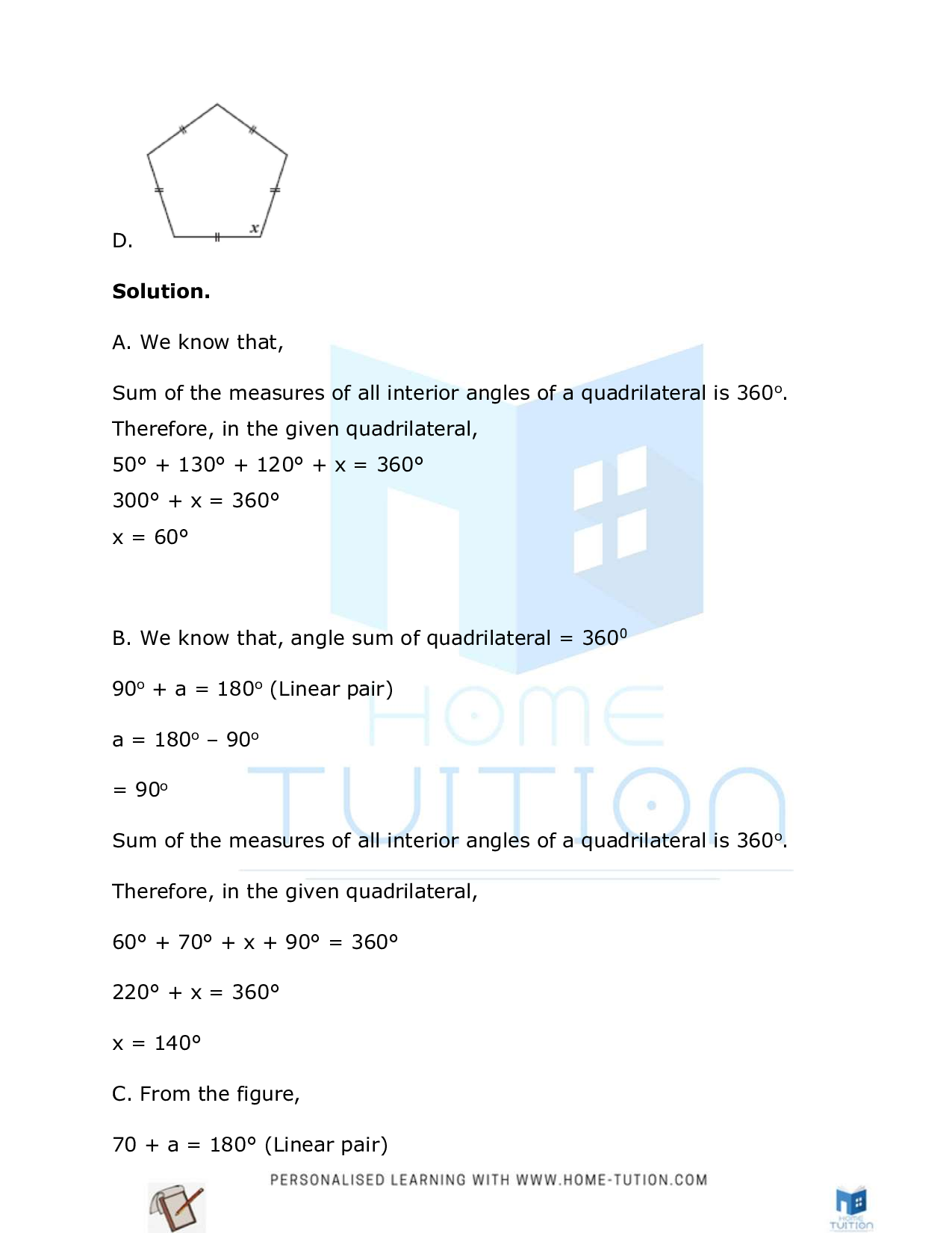 Class 8 Maths Chapter 3 Understanding Quadrilaterals