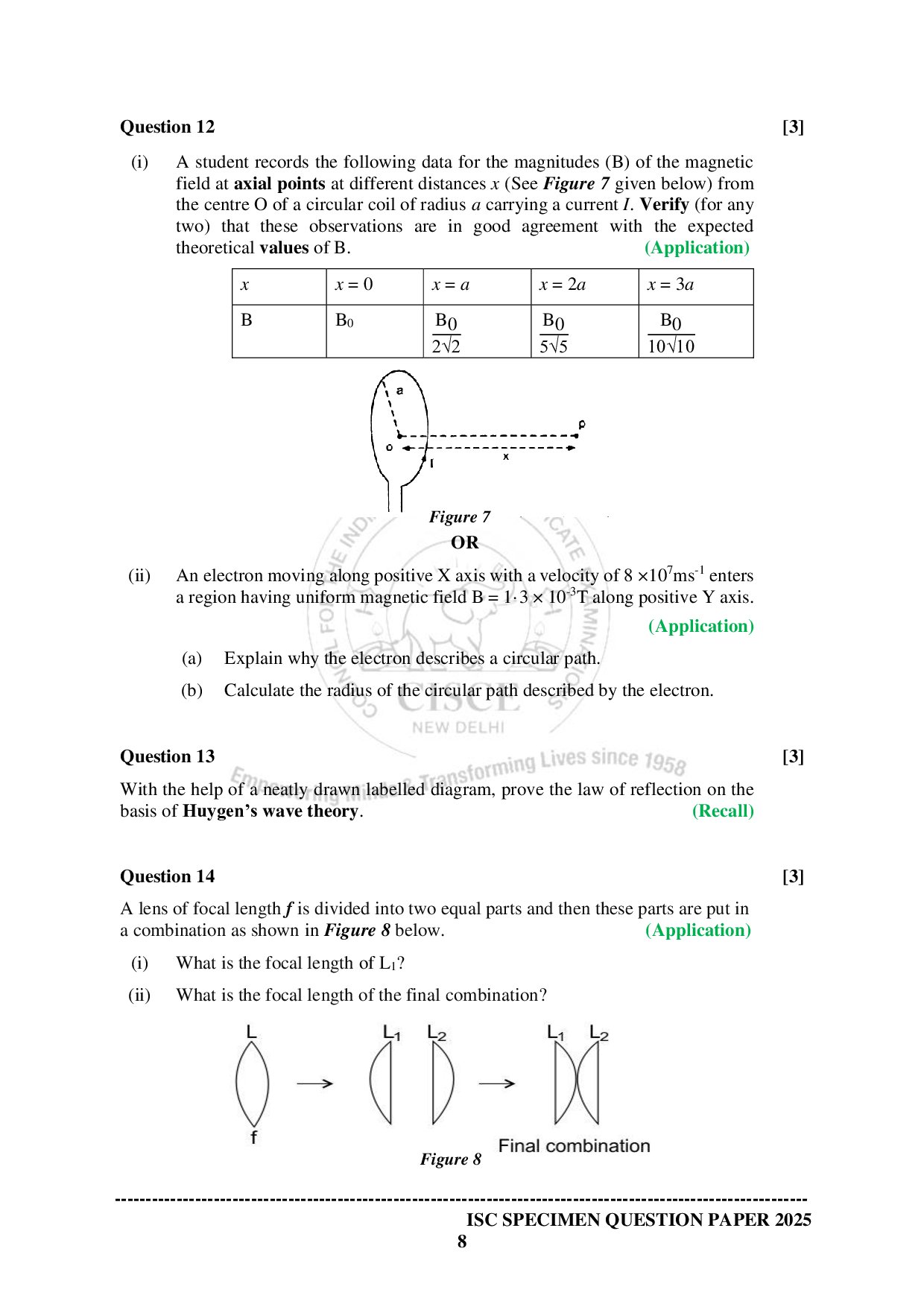 ISE Sample paper for Physics 