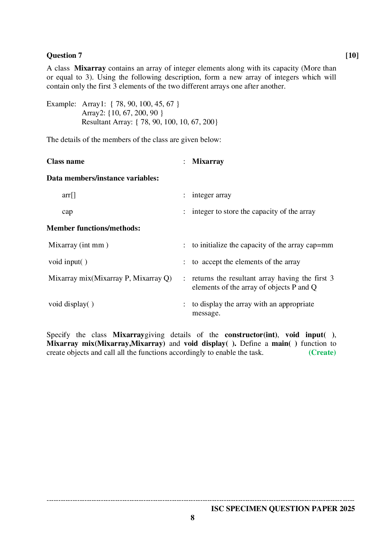 ISE Sample paper for Computer Science