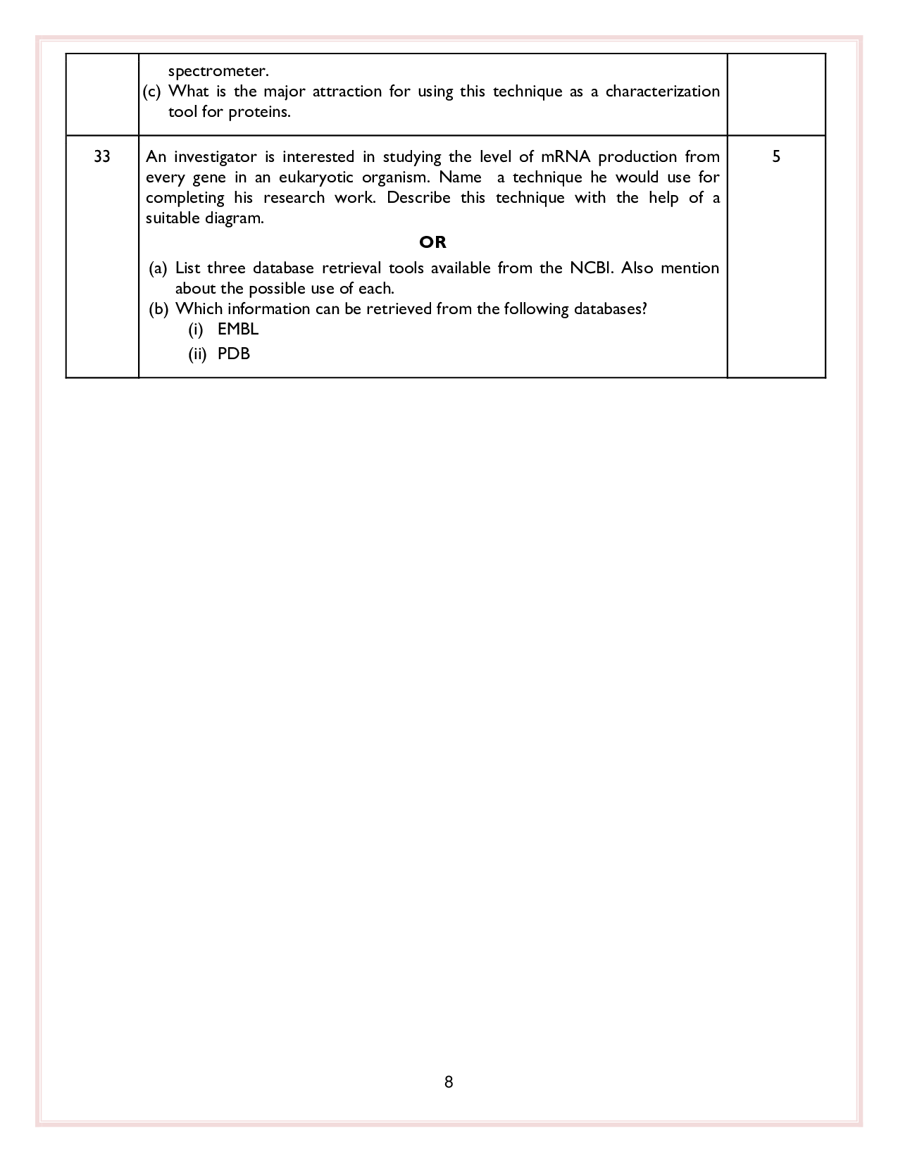 Class 12 Sample Papers for Biotechnology