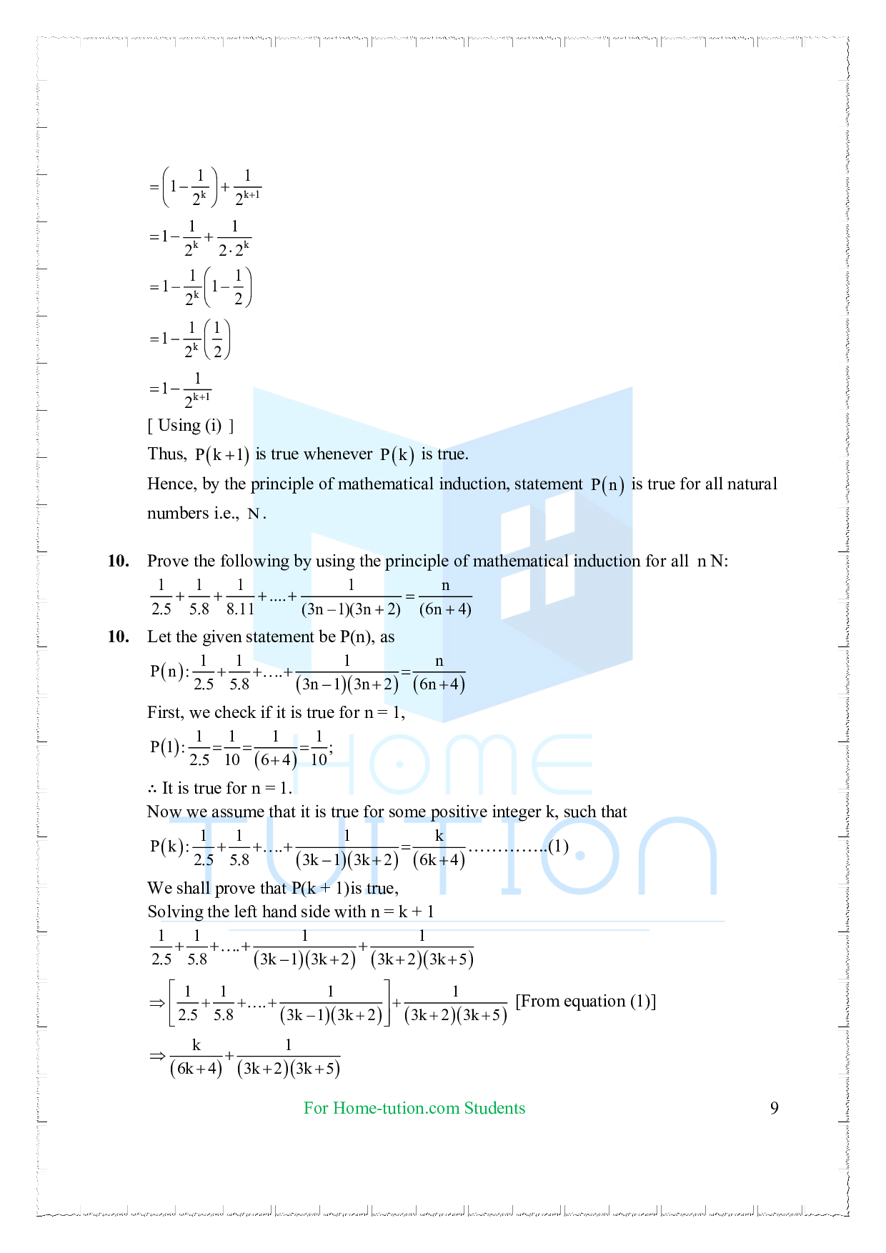 Chapter 4 Principle of Mathematical Induction