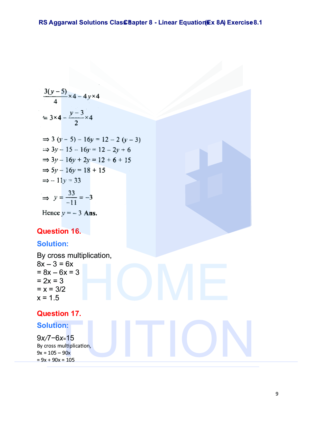 Chapter-8 Linear Equations