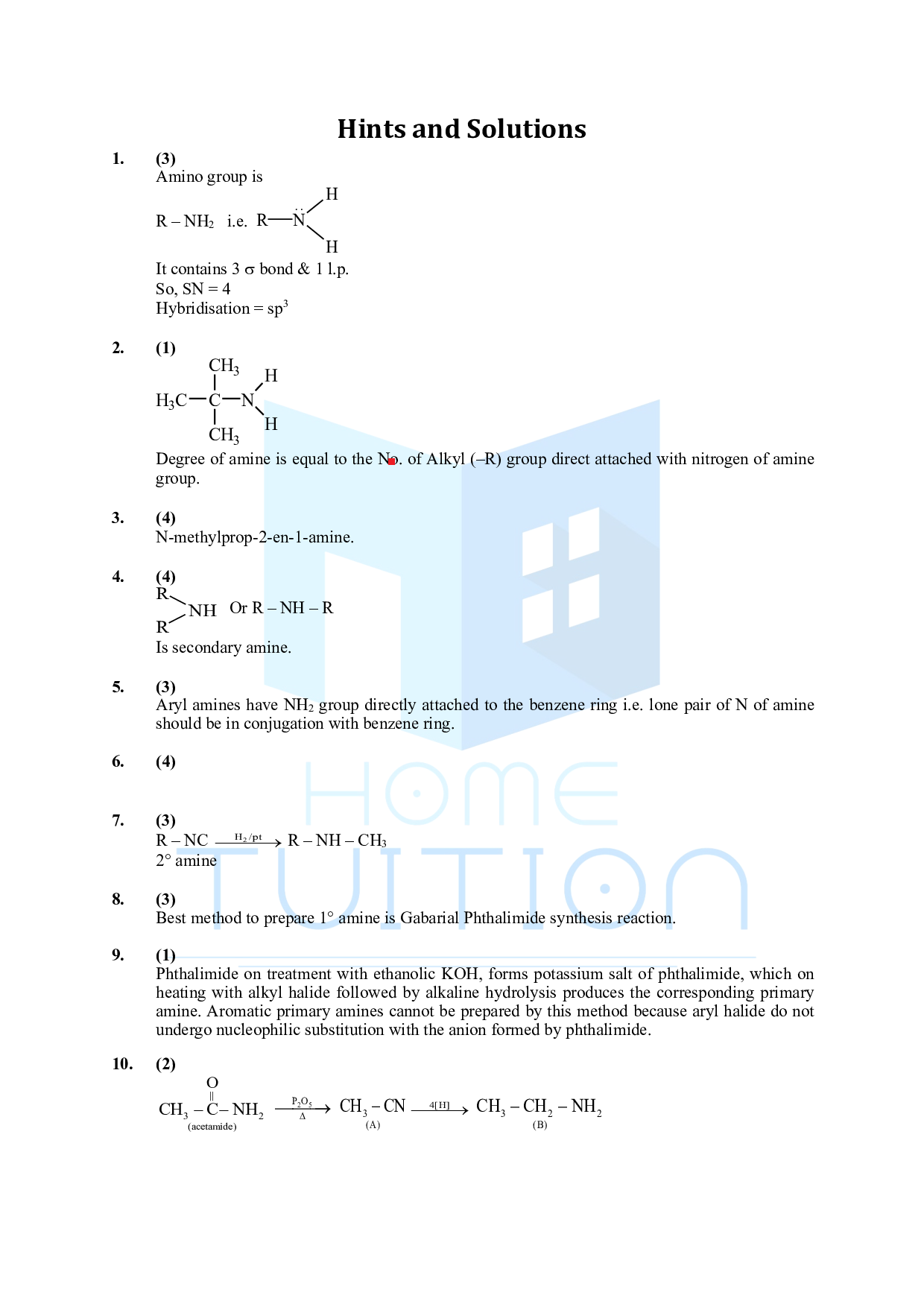 CUET MCQ Questions For Chapter-12 Amines