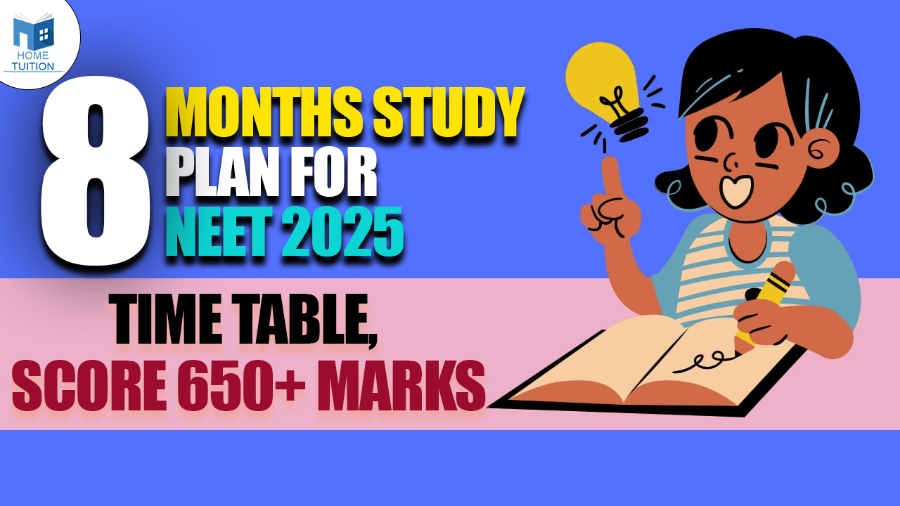 8 Months Study Plan for NEET 2025, Timetable, Score 650+ Marks