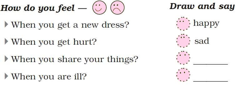NCERT Solutions for class 1 english Poem a happy child