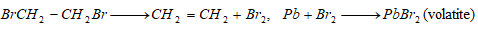 removed by ethylene bromide to form lead bromide volatile at the ignition temperature