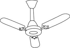 A fan performing rotatory motion