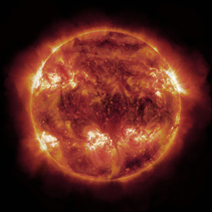 Sun Showing Solar Flares